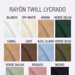 Rayon twill lycrado