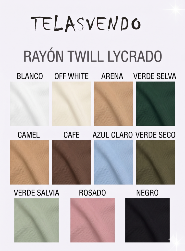 Rayon twill lycrado